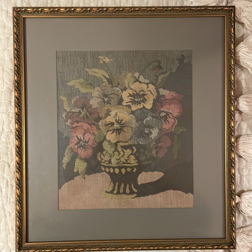 Hi-end decor for your home! Vintage tapestry, professionally matted and framed